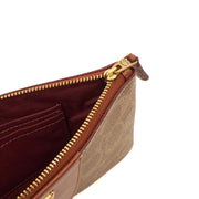 Picture of Coach Clutch Bow Wristlet in Brown, Leather