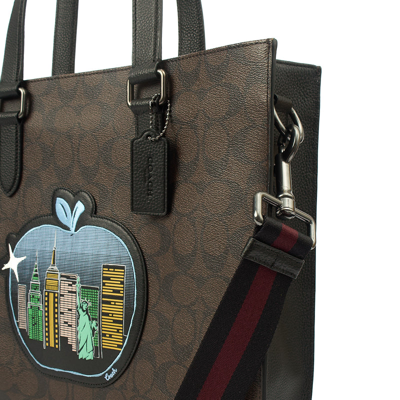 Picture of Coach Tote Graham Crossbody in Brown, Leather