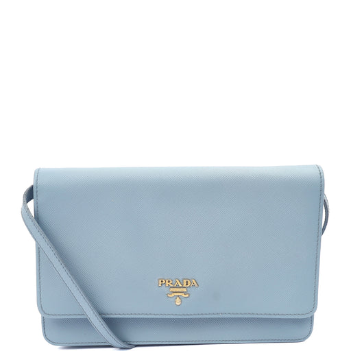 Picture of Prada Cross Body Crossbody in Blue, Saffiano Leather