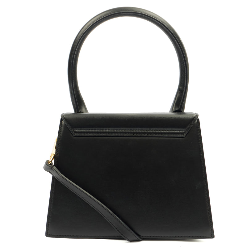 Picture of Jacquemus Top Handle Le Chiquito in Black, Leather