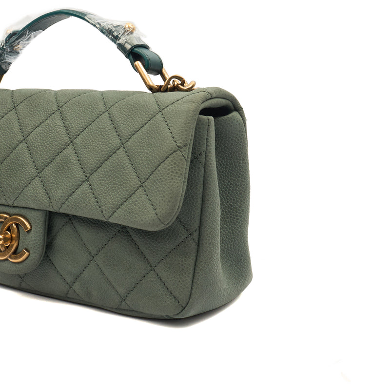 Picture of Chanel Cross Body Flap Bag in Green, Nubuck