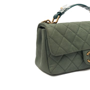Picture of Chanel Cross Body Flap Bag in Green, Nubuck