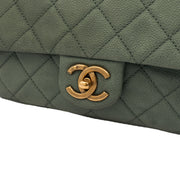 Picture of Chanel Cross Body Flap Bag in Green, Nubuck