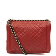 Picture of Chanel Shoulder Bag Boy - Large in Red, Lambskin Leather