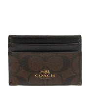 Picture of Coach Card Holder Wyn Small Wallet in Brown, Leather