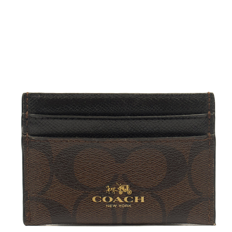 Picture of Coach Card Holder Wyn Small Wallet in Brown, Leather