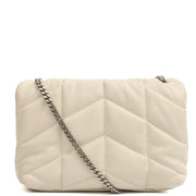 Picture of Saint Laurent Cross Body Puffer - Toy in Cream, Leather