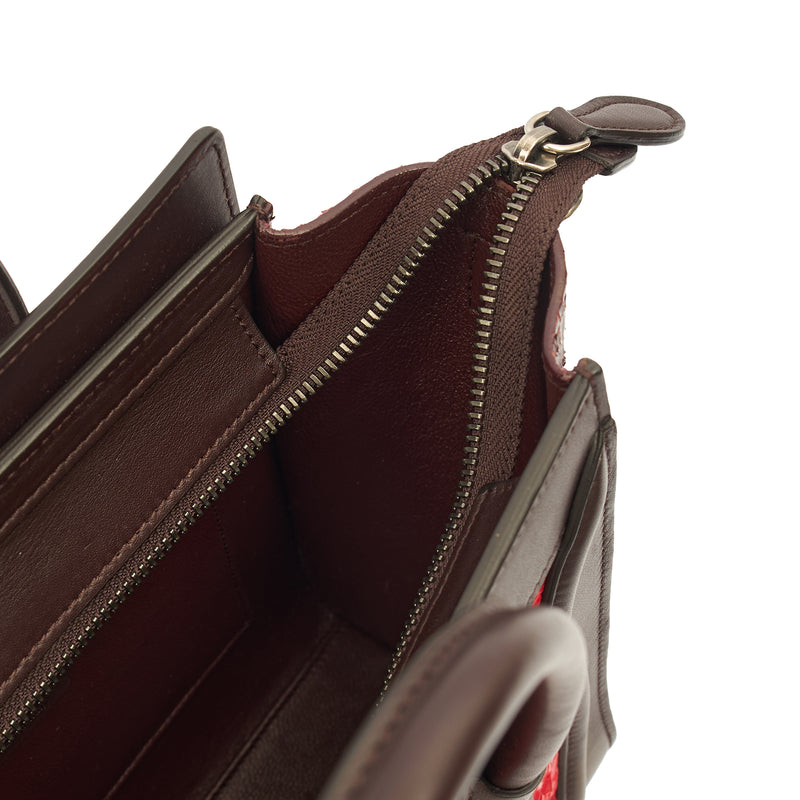 Picture of Celine Mini Bag Luggage - Nano in Red, Python Leather