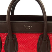 Picture of Celine Mini Bag Luggage - Nano in Red, Python Leather