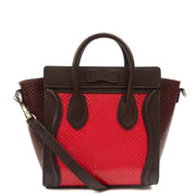 Picture of Celine Mini Bag Luggage - Nano in Red, Python Leather