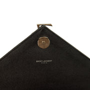 Picture of Saint Laurent Shoulder Bag Envelope - Large in Black, Calfskin Leather