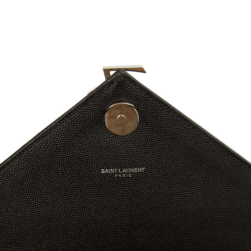 Picture of Saint Laurent Shoulder Bag Envelope - Large in Black, Calfskin Leather