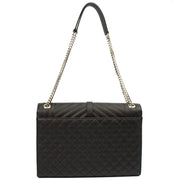 Picture of Saint Laurent Shoulder Bag Envelope - Large in Black, Calfskin Leather