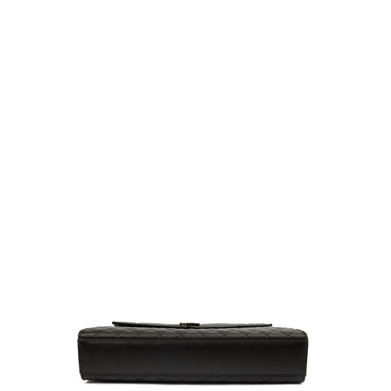 Picture of Saint Laurent Shoulder Bag Envelope - Large in Black, Calfskin Leather