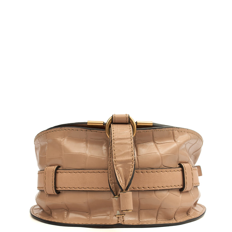 Picture of Chloe Cross Body Marcie - Small in Neutral, Exotic Effect Leather