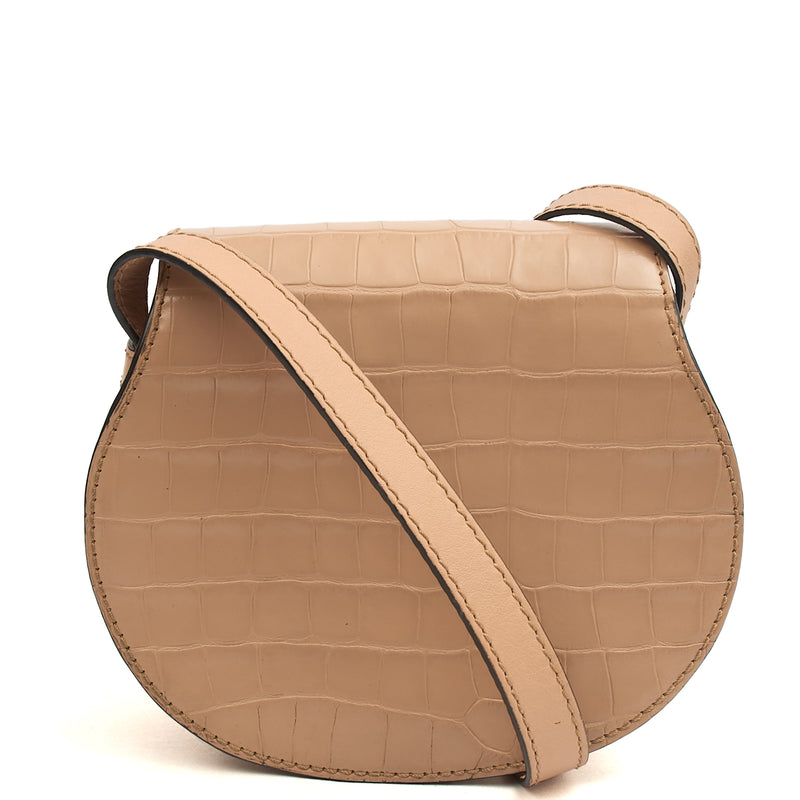 Picture of Chloe Cross Body Marcie - Small in Neutral, Exotic Effect Leather
