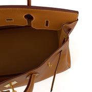 Picture of Hermes Tote Birkin 35 in Gold, Ardennes