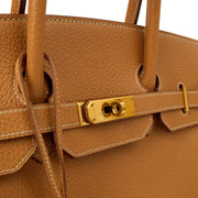 Picture of Hermes Tote Birkin 35 in Gold, Ardennes