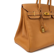 Picture of Hermes Tote Birkin 35 in Gold, Ardennes