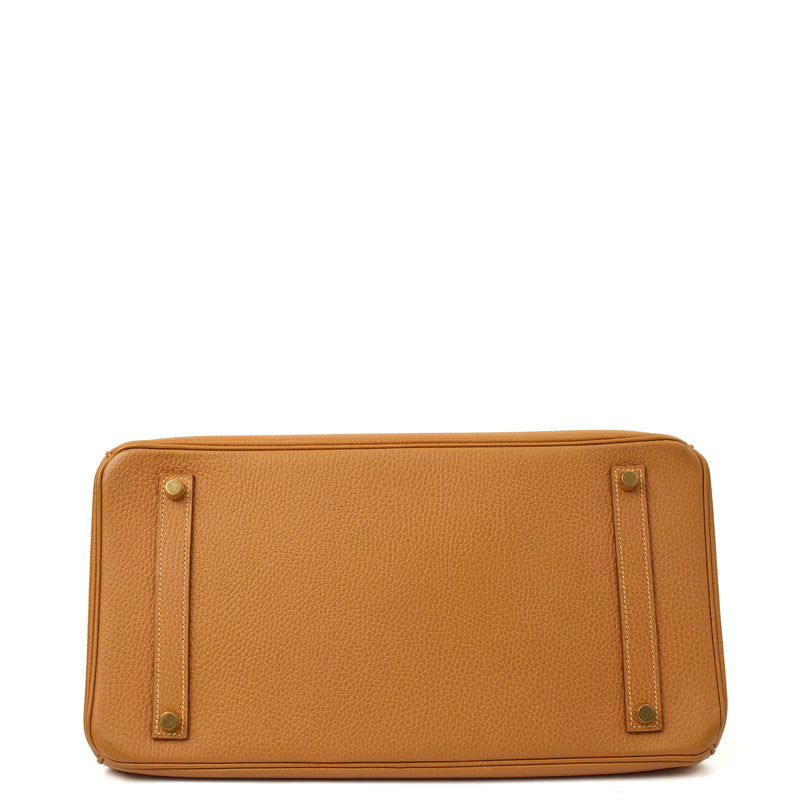 Picture of Hermes Tote Birkin 35 in Gold, Ardennes