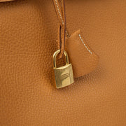 Picture of Hermes Tote Birkin 35 in Gold, Ardennes