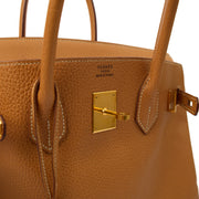 Picture of Hermes Tote Birkin 35 in Gold, Ardennes