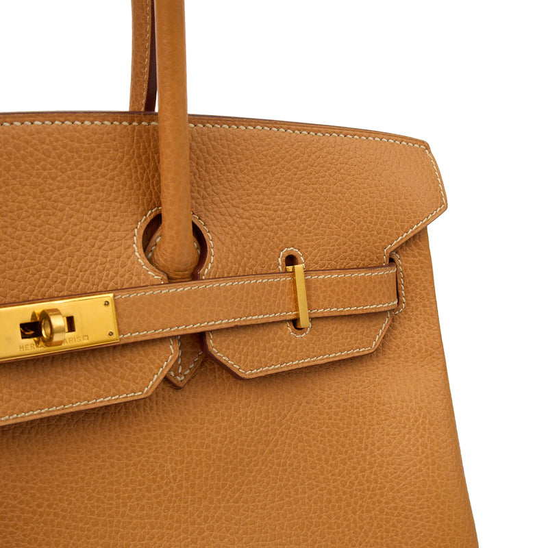 Picture of Hermes Tote Birkin 35 in Gold, Ardennes