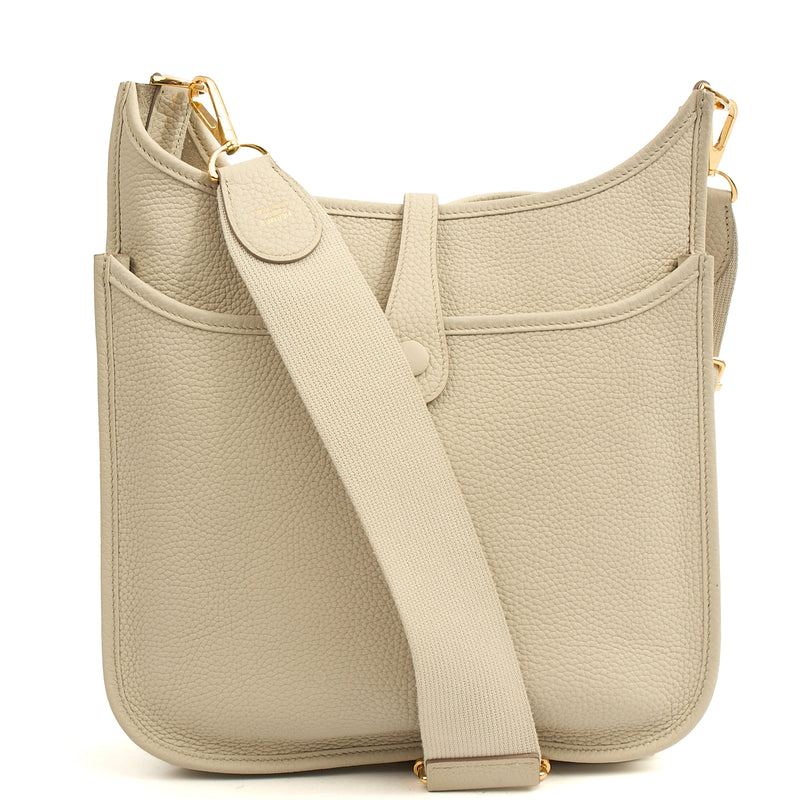 Picture of Hermes Cross Body Evelyne 29 in Beton, Leather