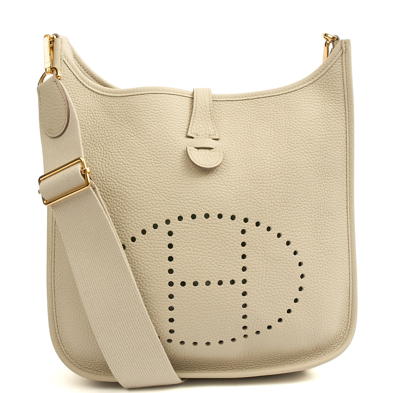 Picture of Hermes Cross Body Evelyne 29 in Beton, Leather