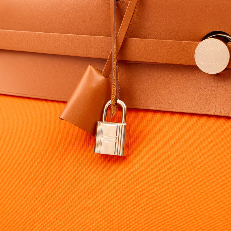 Picture of Hermes Tote Herbag Cabine 50 in Classic Orange, Canvas