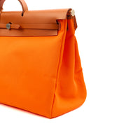 Picture of Hermes Tote Herbag Cabine 50 in Classic Orange, Canvas