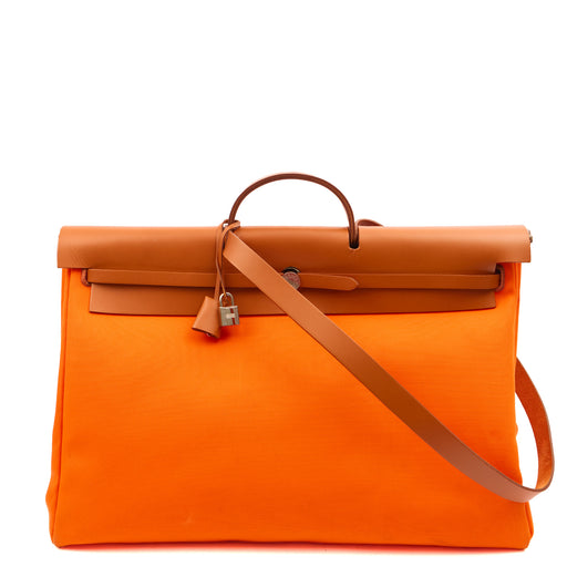 Picture of Hermes Tote Herbag Cabine 50 in Classic Orange, Canvas