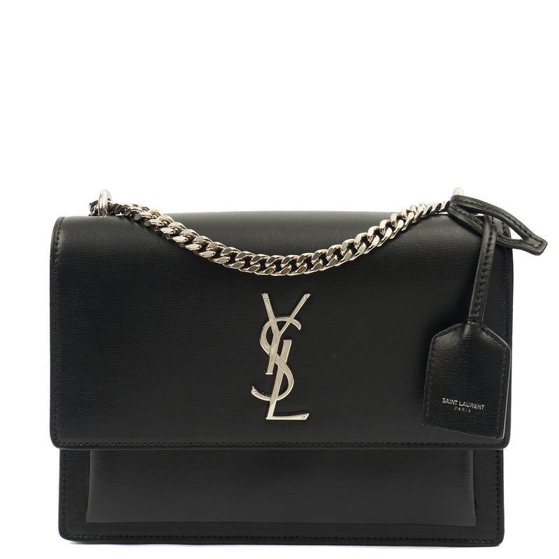 Picture of Saint Laurent Cross Body Sunset - Small in Black, Leather