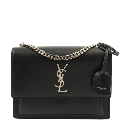 Picture of Saint Laurent Cross Body Sunset - Small in Black, Leather