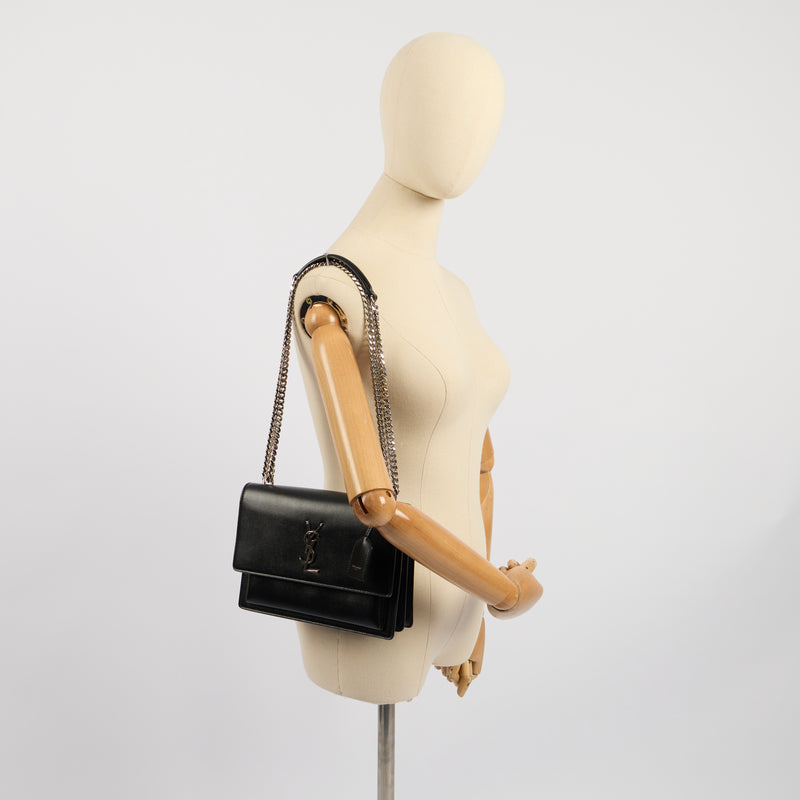 Picture of Saint Laurent Cross Body Sunset - Small in Black, Leather