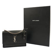 Picture of Saint Laurent Cross Body Sunset - Small in Black, Leather