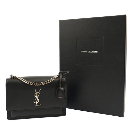 Picture of Saint Laurent Cross Body Sunset - Small in Black, Leather