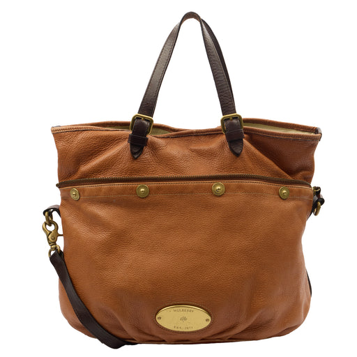 Picture of Mulberry Tote Mitzy Tote in Brown, Calfskin Leather
