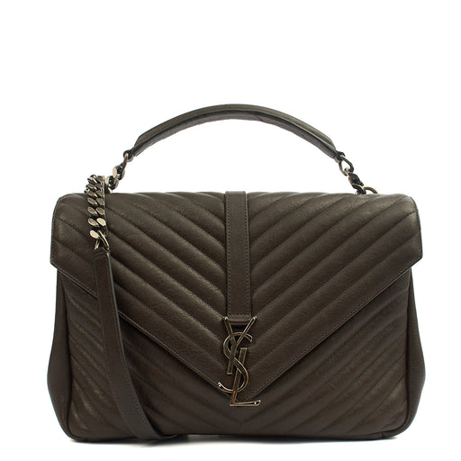 Picture of Saint Laurent Shoulder Bag College - Medium in Brown, Calfskin Leather