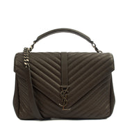 Picture of Saint Laurent Shoulder Bag College - Medium in Brown, Calfskin Leather