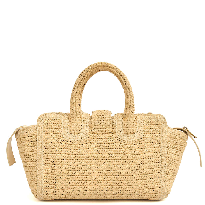 Picture of Saint Laurent Tote Cabas Downtown Straw in invalid, Raffia