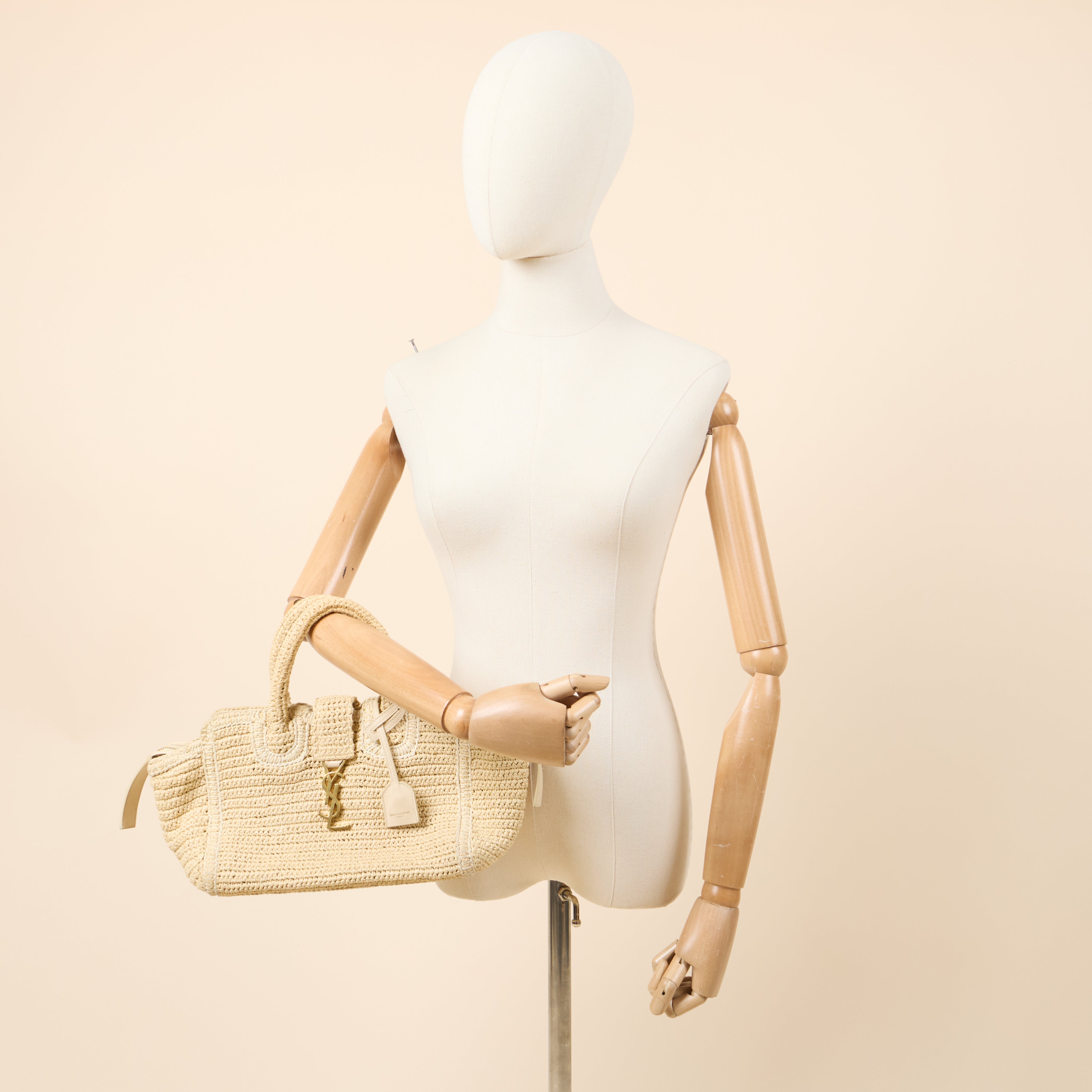 Saint Laurent Tote Cabas Downtown Straw in invalid, Raffia | The