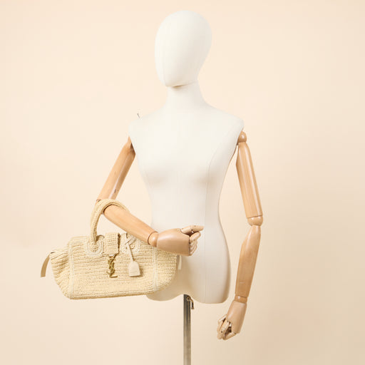 Picture of Saint Laurent Tote Cabas Downtown Straw in invalid, Raffia