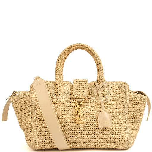 Picture of Saint Laurent Tote Cabas Downtown Straw in invalid, Raffia