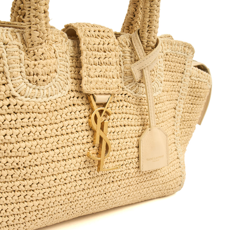 Picture of Saint Laurent Tote Cabas Downtown Straw in invalid, Raffia