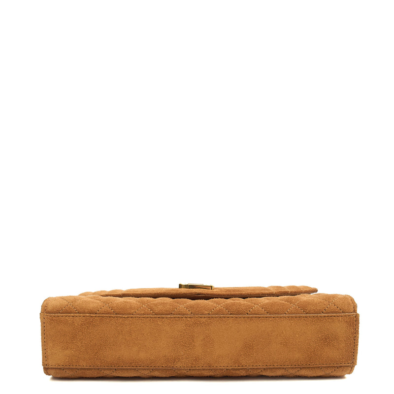 Picture of Saint Laurent Cross Body Envelope Shoulder Bag - Small in Brown, Suede