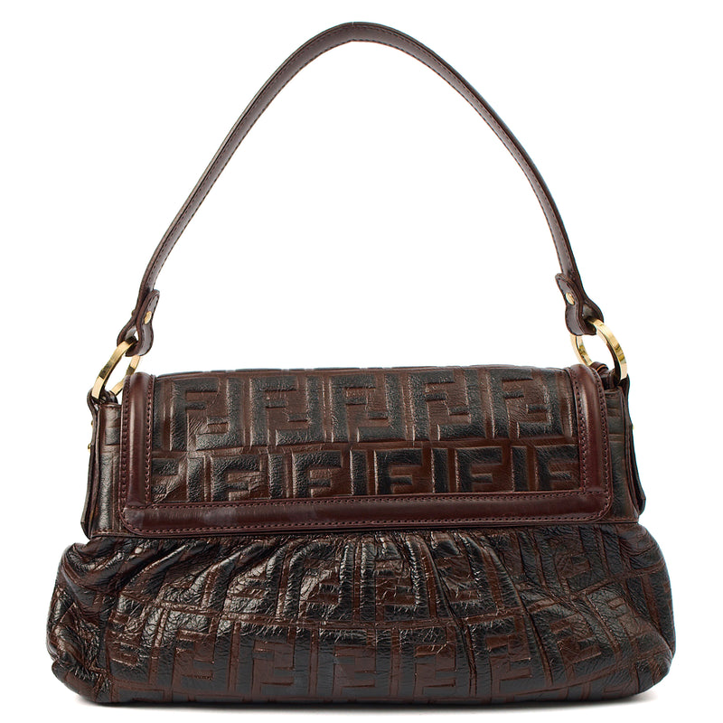Picture of Fendi Shoulder Bag Chef Flap Bag in Brown, Leather