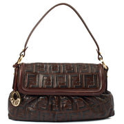 Picture of Fendi Shoulder Bag Chef Flap Bag in Brown, Leather