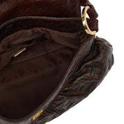 Picture of Fendi Shoulder Bag Chef Flap Bag in Brown, Leather