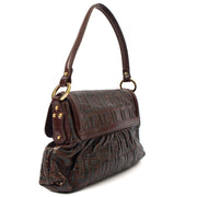 Picture of Fendi Shoulder Bag Chef Flap Bag in Brown, Leather